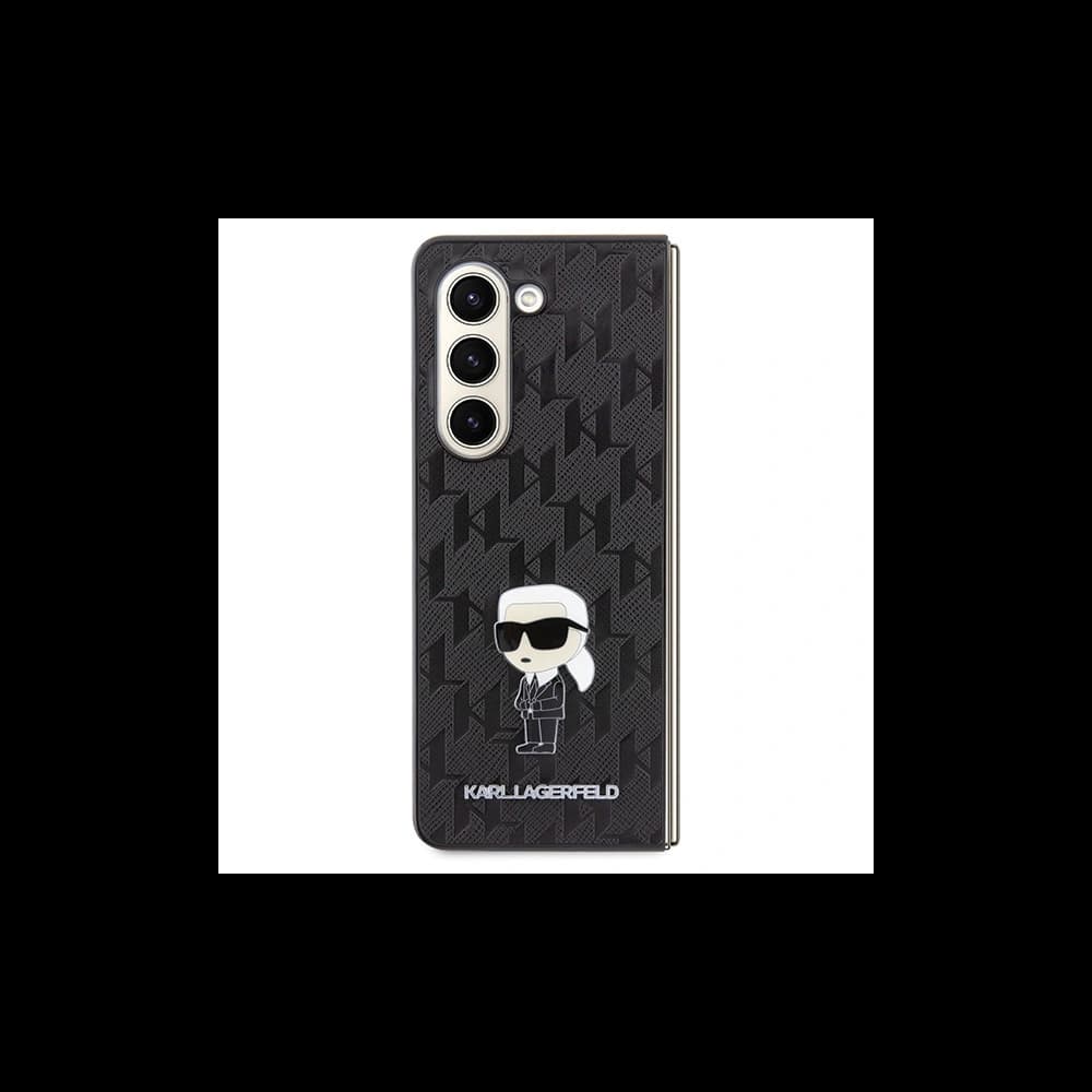 Case Karl Lagerfeld KLHCZFD5SAPKINPK Samsung Galaxy Z Fold5 Hardcase Saffiano Monogram Ikonik Pin schwarz/black - 2