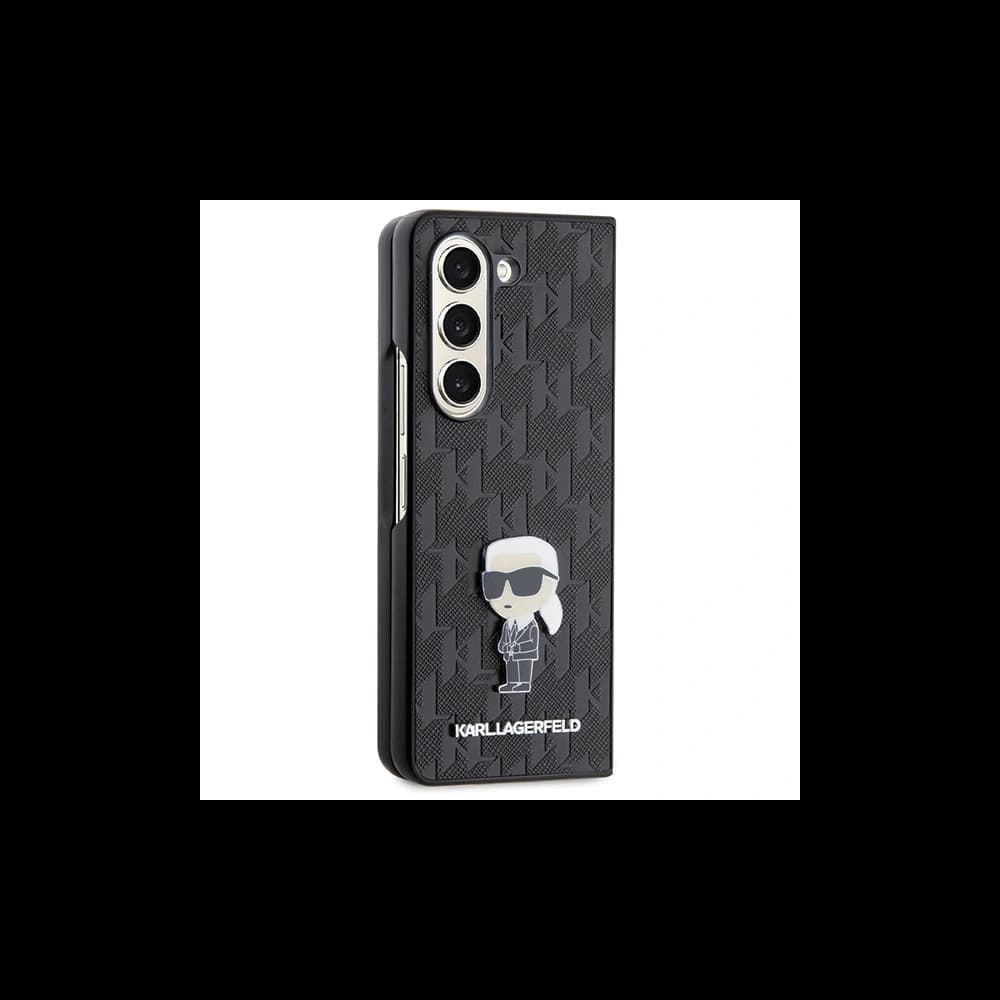 Case Karl Lagerfeld KLHCZFD5SAPKINPK Samsung Galaxy Z Fold5 Hardcase Saffiano Monogram Ikonik Pin schwarz/black - 5