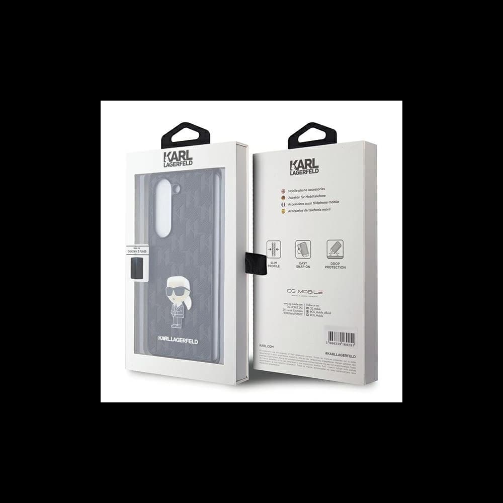 Case Karl Lagerfeld KLHCZFD5SAPKINPK Samsung Galaxy Z Fold5 Hardcase Saffiano Monogram Ikonik Pin schwarz/black - 7