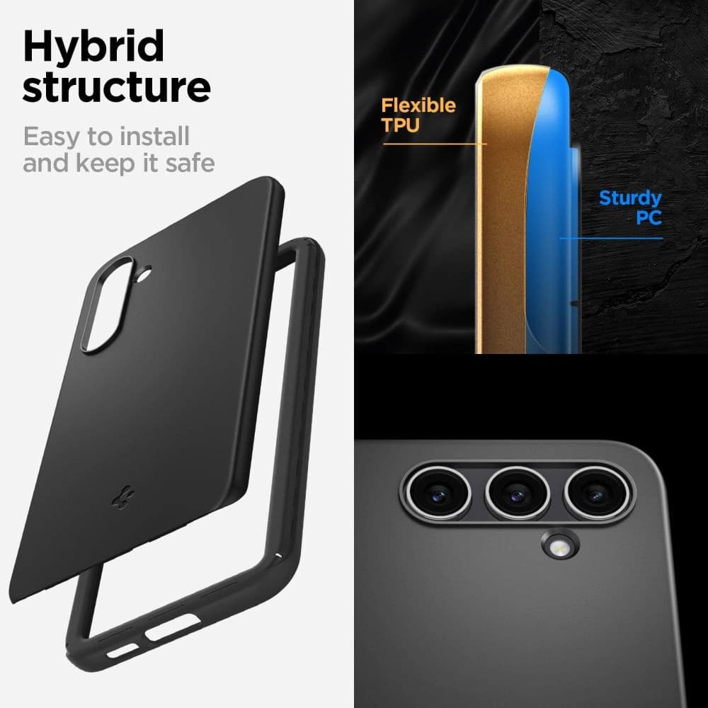 Case Spigen Thin Fit Samsung Galaxy S23 FE Schwarz - 11