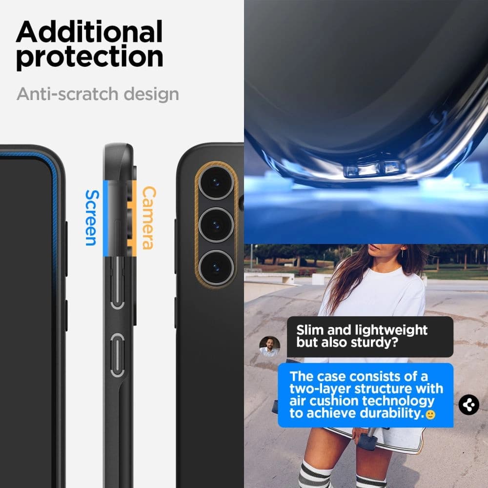 Case Spigen Thin Fit Samsung Galaxy S23 FE Schwarz - 13