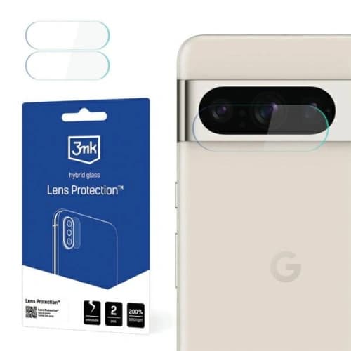 Hybriertes Glas für die Kameraobjektiv 3MK Lens Protection Google Pixel 8 Pro [4 PACK]