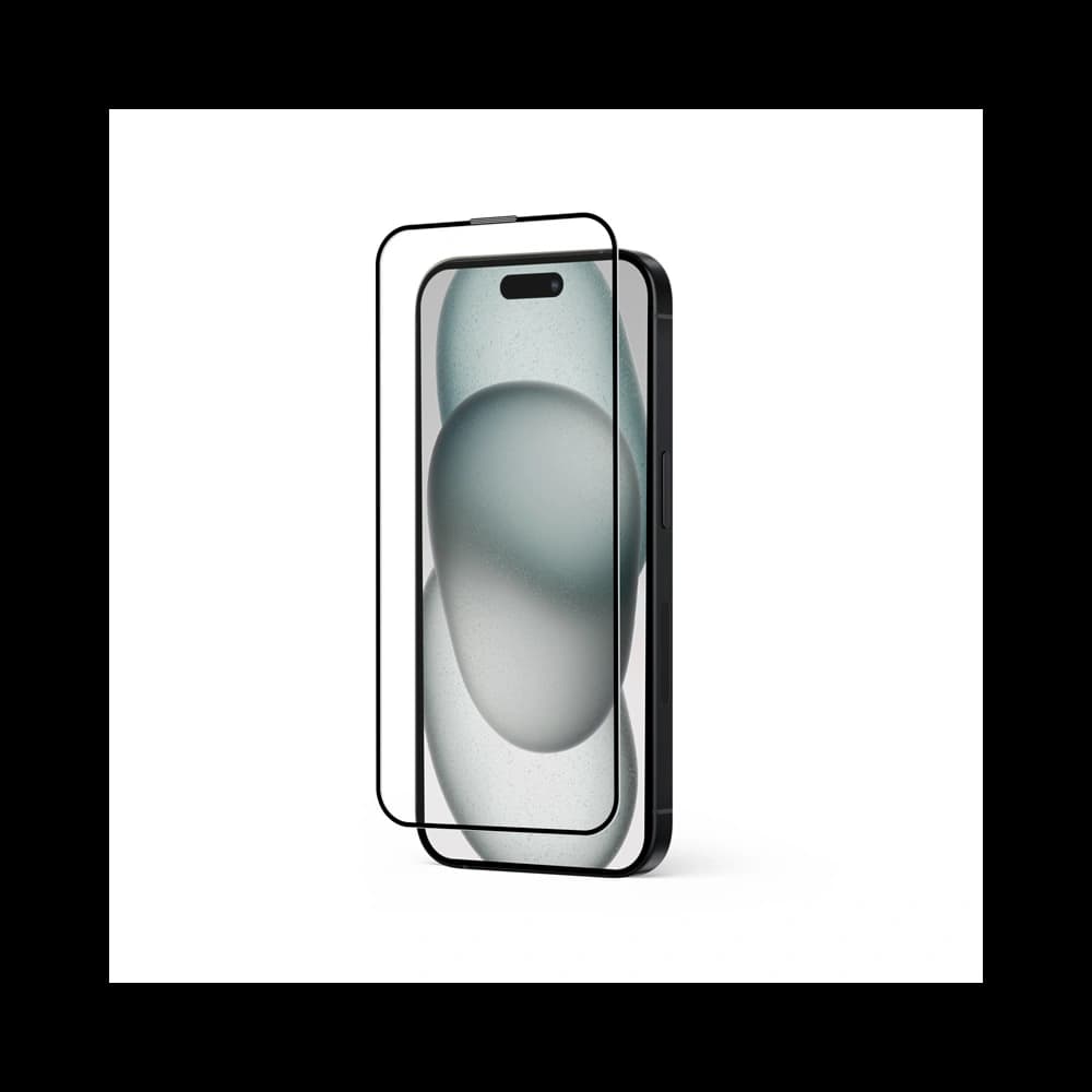 Gehärtetes Glas Crong Antibakterielles 3D Rüstglas Apple iPhone 15 + Montagerahmen - 2