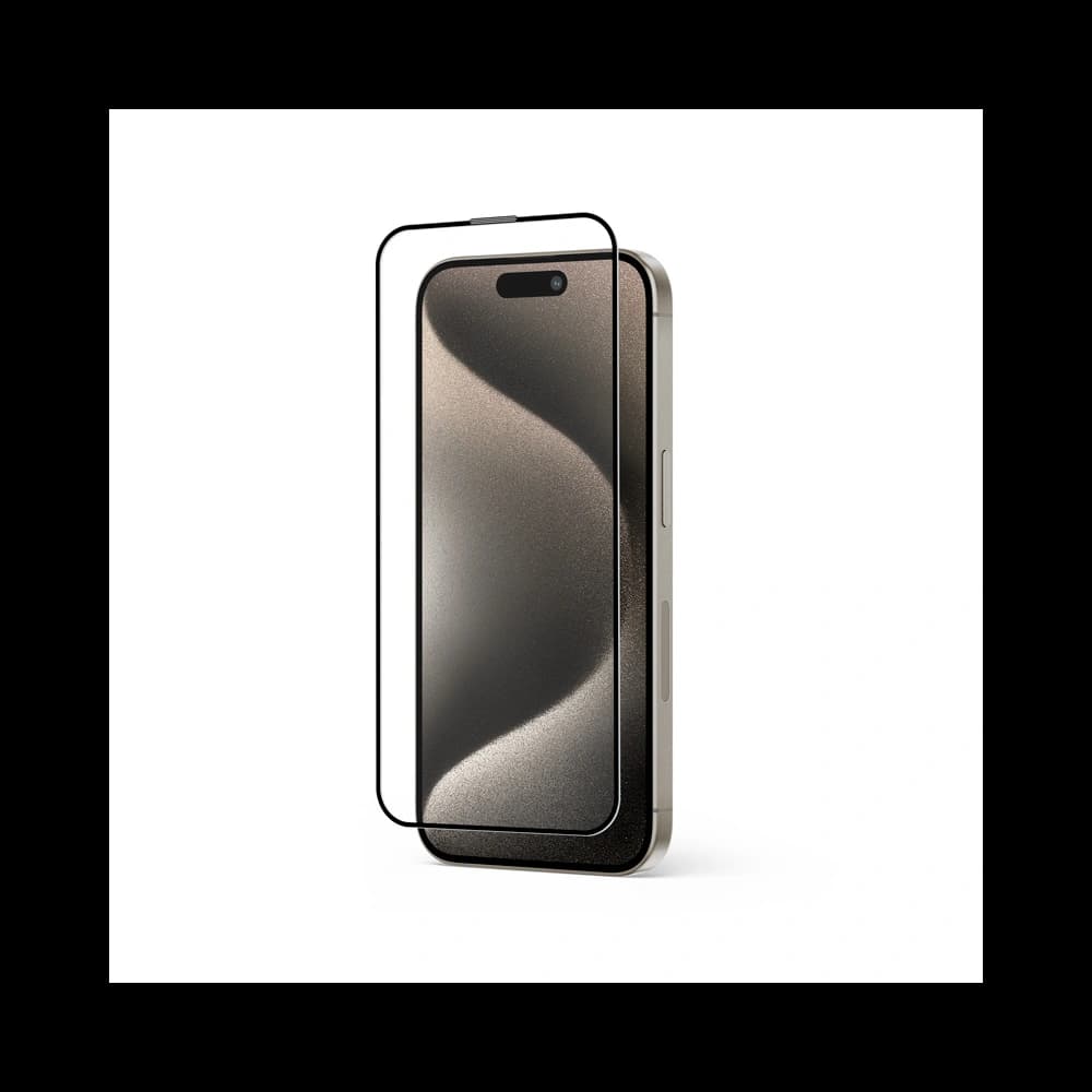 Gehärtetes Glas Crong Anti-Bakteriell 3D Rüstungs-Glas Apple iPhone 15 Pro Max + Installationsrahmen - 2