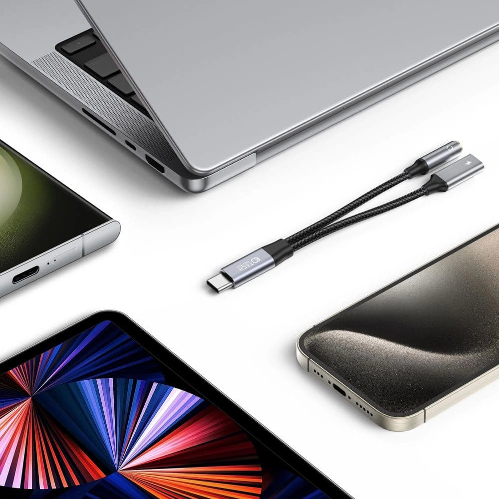 Kabel Tech-Protect Ultraboost Adapter USB-C / USB-C, Mini-Klinke 3.5mm Schwarz - 2