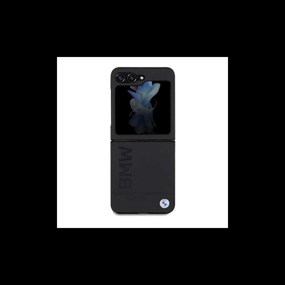 Case BMW BMHCZF5SLLBK Samsung Galaxy Z Flip5 Leder Heißprägung schwarz/black - 2