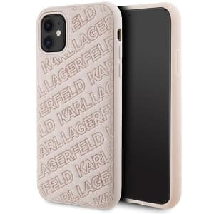 Case Karl Lagerfeld KLHCN61PQKPMP Apple iPhone XR / 11 Hartschale mit ge quiltetem K-Muster rosa/pink