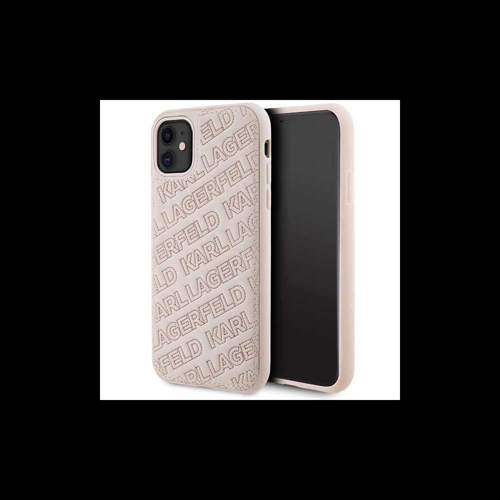 Karl Lagerfeld KLHCN61PQKPMP Apple iPhone XR / 11 hardcase Quilted K Pattern pink - 1