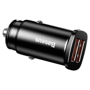 Car Charger Baseus Square 2xUSB QC3.0 5A 30W Black