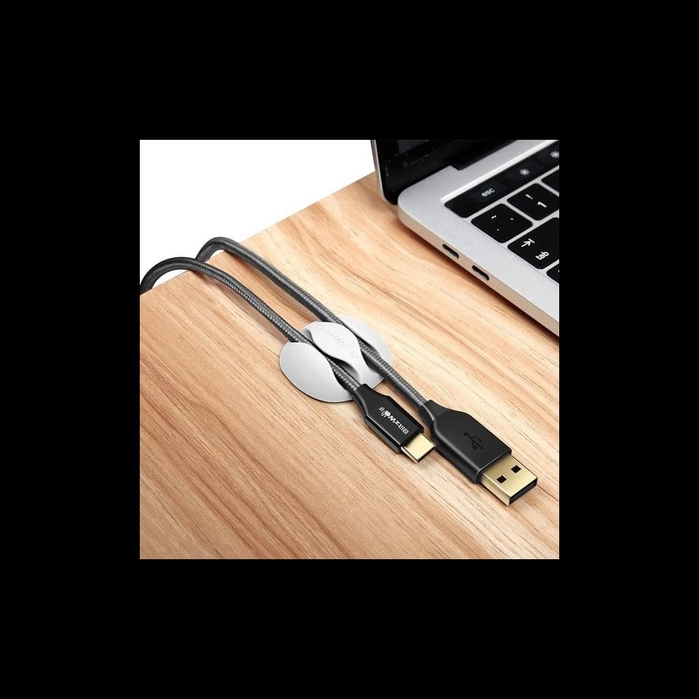 BlitzWolf BW-PM1 Multi-function TPU Cable Clip (2-slot) White (6 pcs) - 2