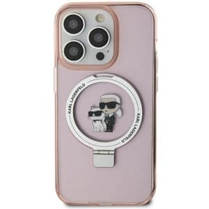Case Karl Lagerfeld KLHMN61HMRSKCP Apple iPhone XR / 11 Hartschale Ring Stand Karl&Choupettte MagSafe rosa/pink