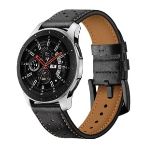 Tech-Protect Leder Samsung Galaxy Watch 42mm Schwarz