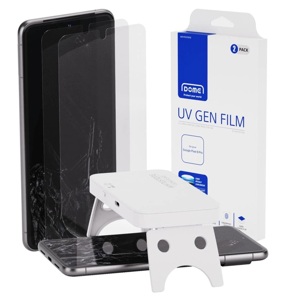 Schutzfolie Whitestone Dome UV Gen Film Google Pixel 8 Pro Klar [2 PACK] - 1