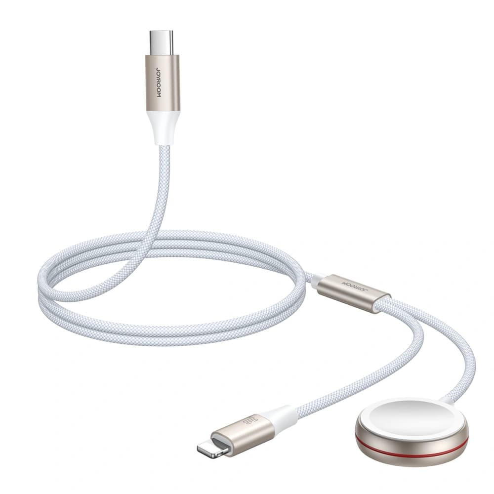 Kabel 2w1 Joyroom S-IW011 USB-C / Lightning, induktive Ladestation für Apple Watch 1.5m weiß - 6