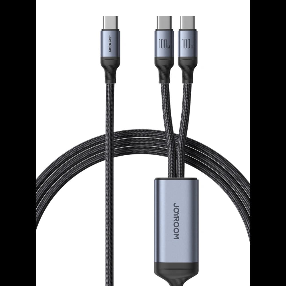 Kabel 2w1 Joyroom Speedy Series SA21-1T2 USB-C / 2xUSB-C 100W 1.5m schwarz - 11