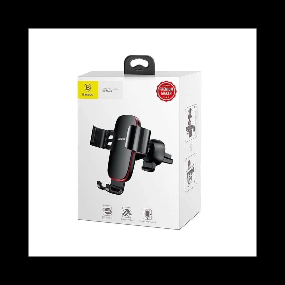 Baseus Schwerkrafthalterung für den Kühlergrill des Autos (schwarz) - 6