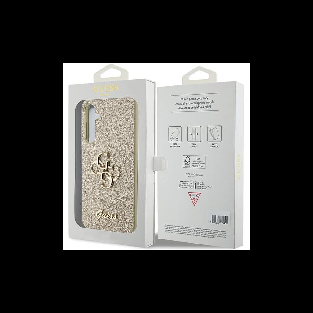 Case Guess GUHCS23FEHG4SGD Samsung Galaxy S23 FE Hardcase Glitter Script Big 4G gold - 7