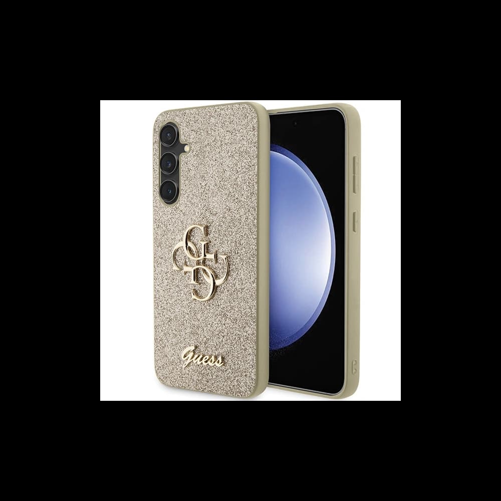 Case Guess GUHCS23FEHG4SGD Samsung Galaxy S23 FE Hardcase Glitter Script Big 4G gold - 1