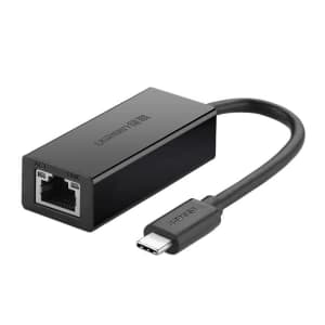 Adapter zewnętrzny UGREEN 30287 USB-C / RJ45 Ethernet 10/100 Mbps czarny