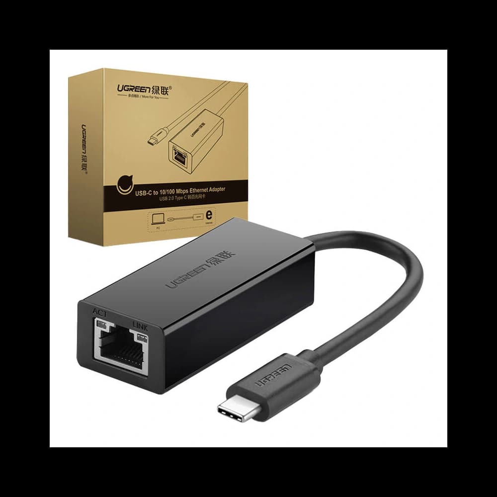 UGREEN 30287 USB-C / RJ45 Ethernet 10/100 Mbps external adapter black - 4