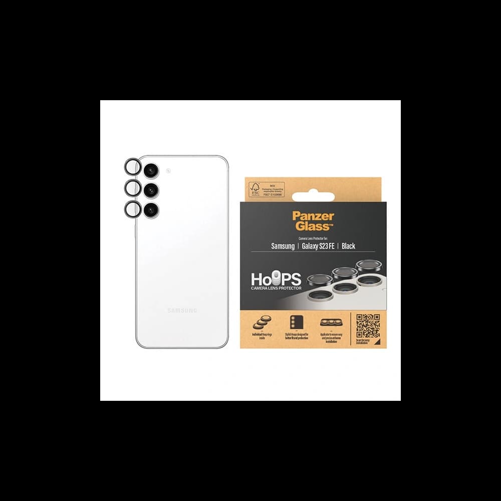 Glas für die Kameralinse PanzerGlass Hoops Camera Samsung Galaxy S23 FE schwarz - 2