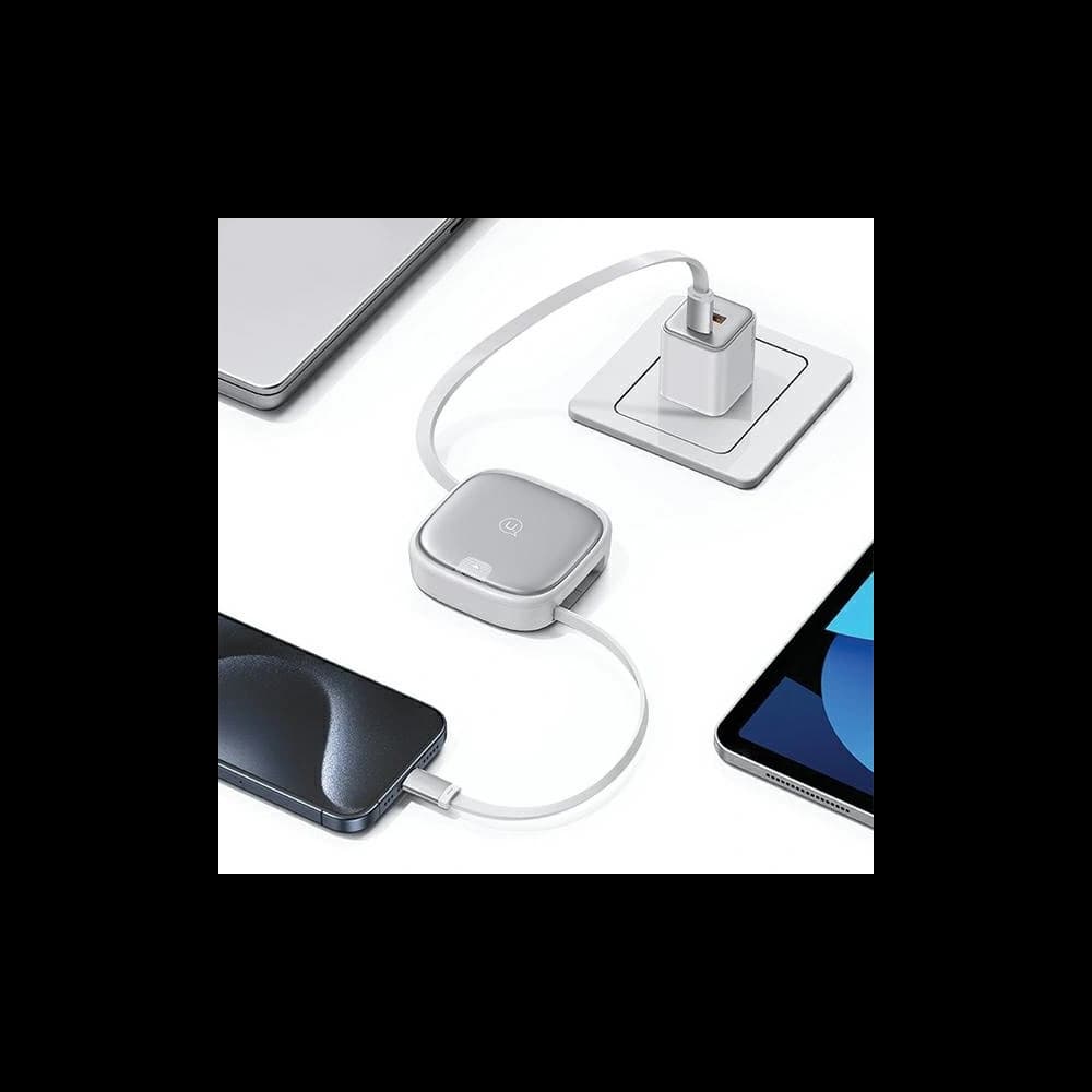 USAMS US-SJ650 3in1 cable MicroUSB / USB-C / Lightning 60W silver - 5