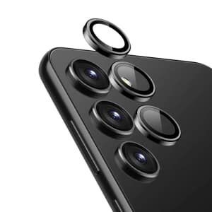 Gehärtetes Glas für die Kameraobjektiv Crong Lens Ring Samsung Galaxy S24 schwarz