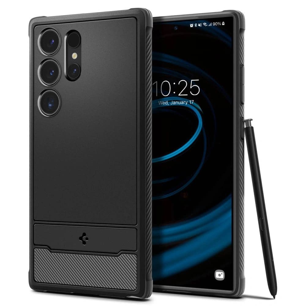 Case Spigen Rugged Armor Samsung Galaxy S24 Ultra Matt Schwarz - 1