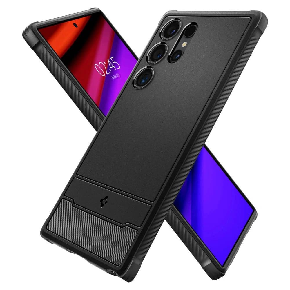 Case Spigen Rugged Armor Samsung Galaxy S24 Ultra Matt Schwarz - 8