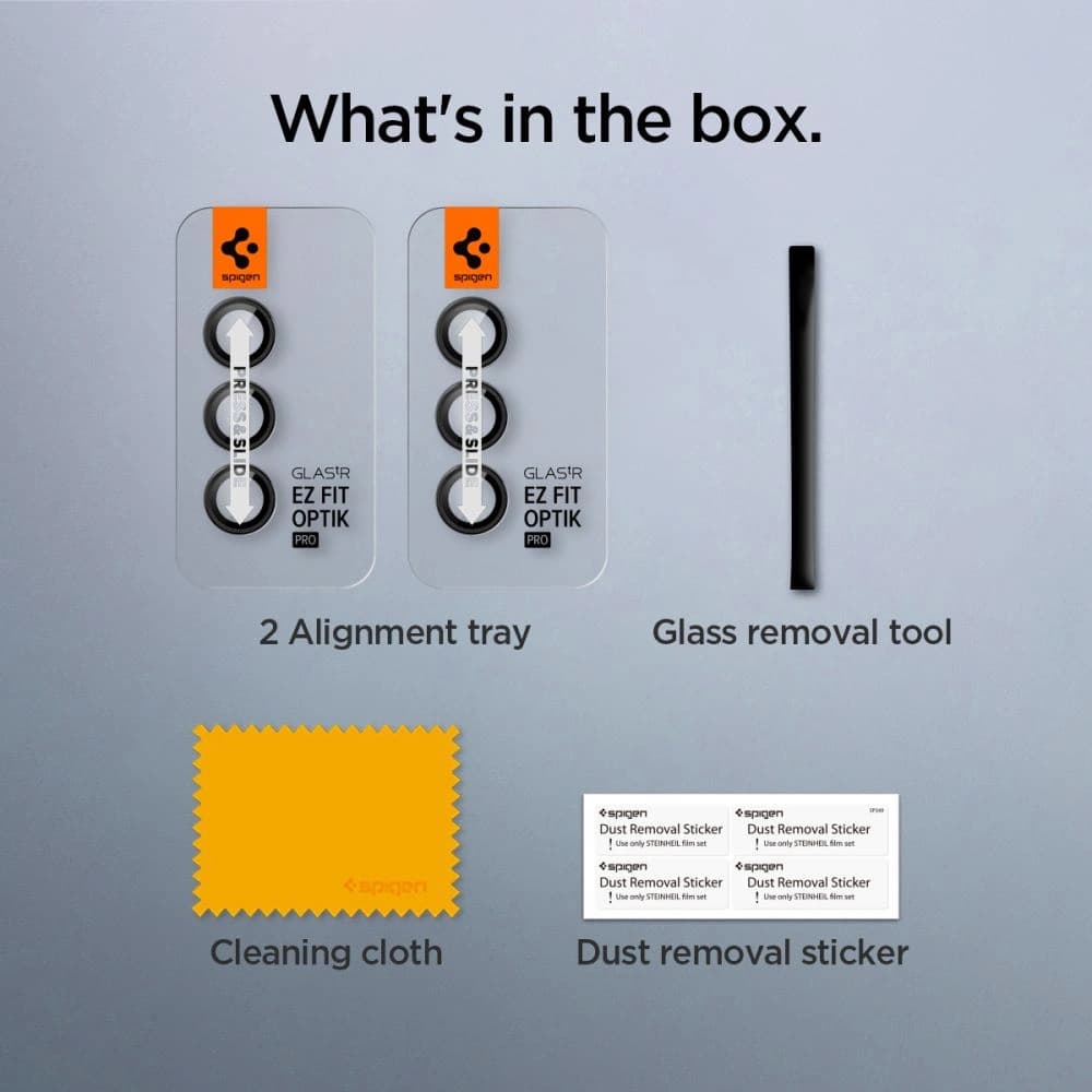 Gehärtetes Glas für die Spigen Optik.tr ez Fit Kamera Schutz Samsung Galaxy S24+ Plus Schwarz [2 PACK] - 10