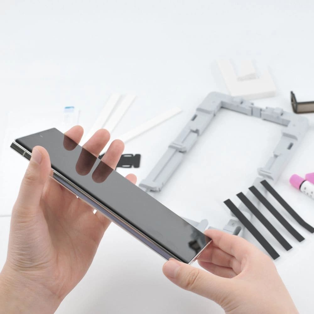 Gehärtetes Glas mit UV-Kleber Whitestone Dome Glass Samsung Galaxy S24 Ultra Klar [2 PACK] - 4