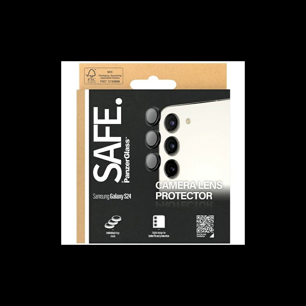 Glas für die Kameraobjektiv SAFE von PanzerGlass Samsung Galaxy S24 Hoops Kamera schwarz/black - 4