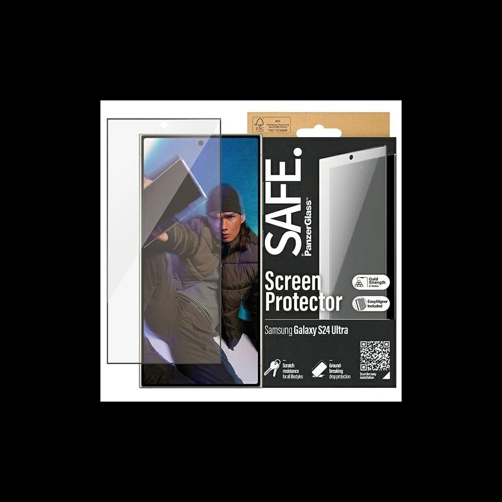 Hartglas SAFE von PanzerGlass Samsung Galaxy S24 Ultra Bildschirmschutz Ultra-Breitpassform - 1
