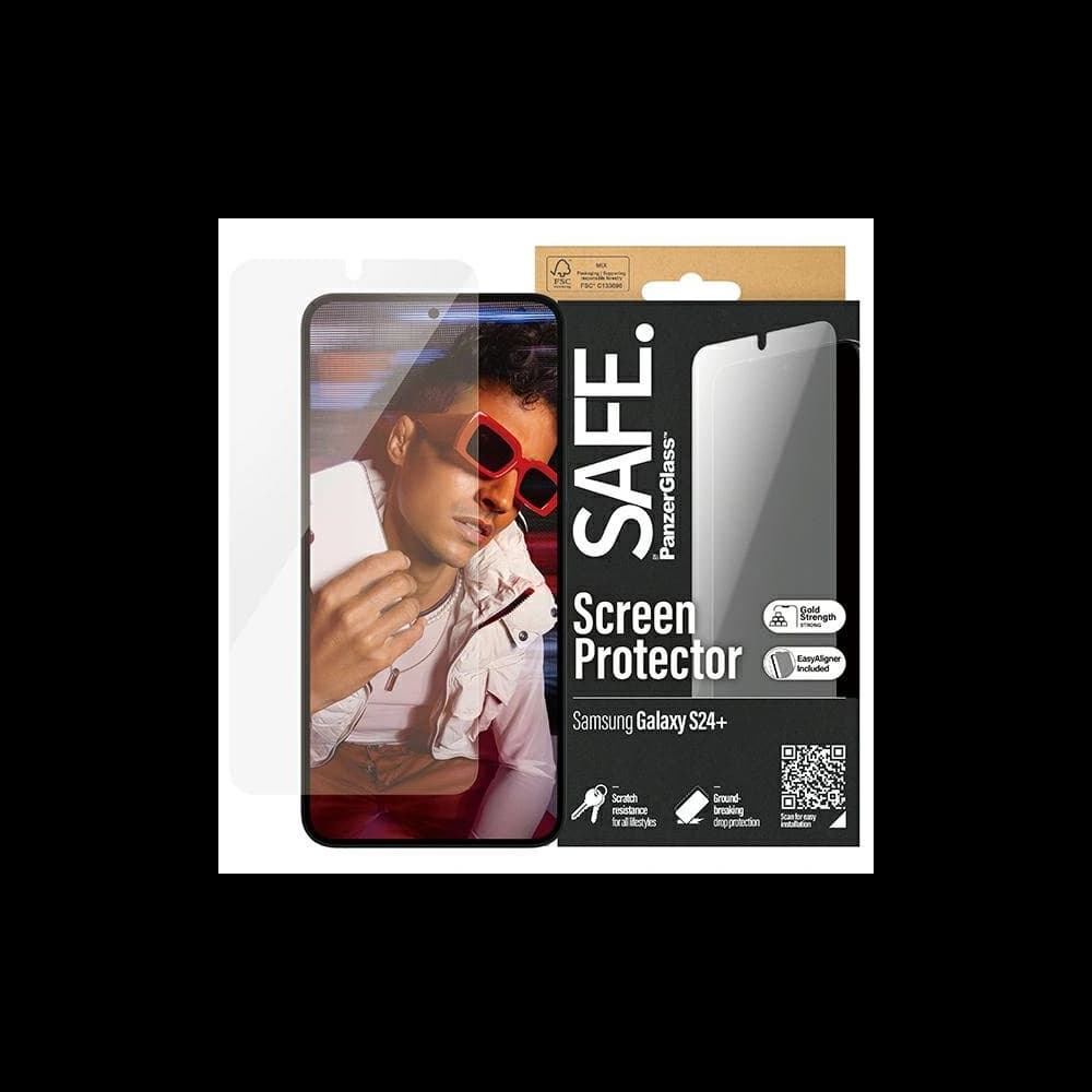 Sicherheitsglas SAFE von PanzerGlass Samsung Galaxy S24+ Plus Bildschirmschutz Ultra-Breitpassform - 1