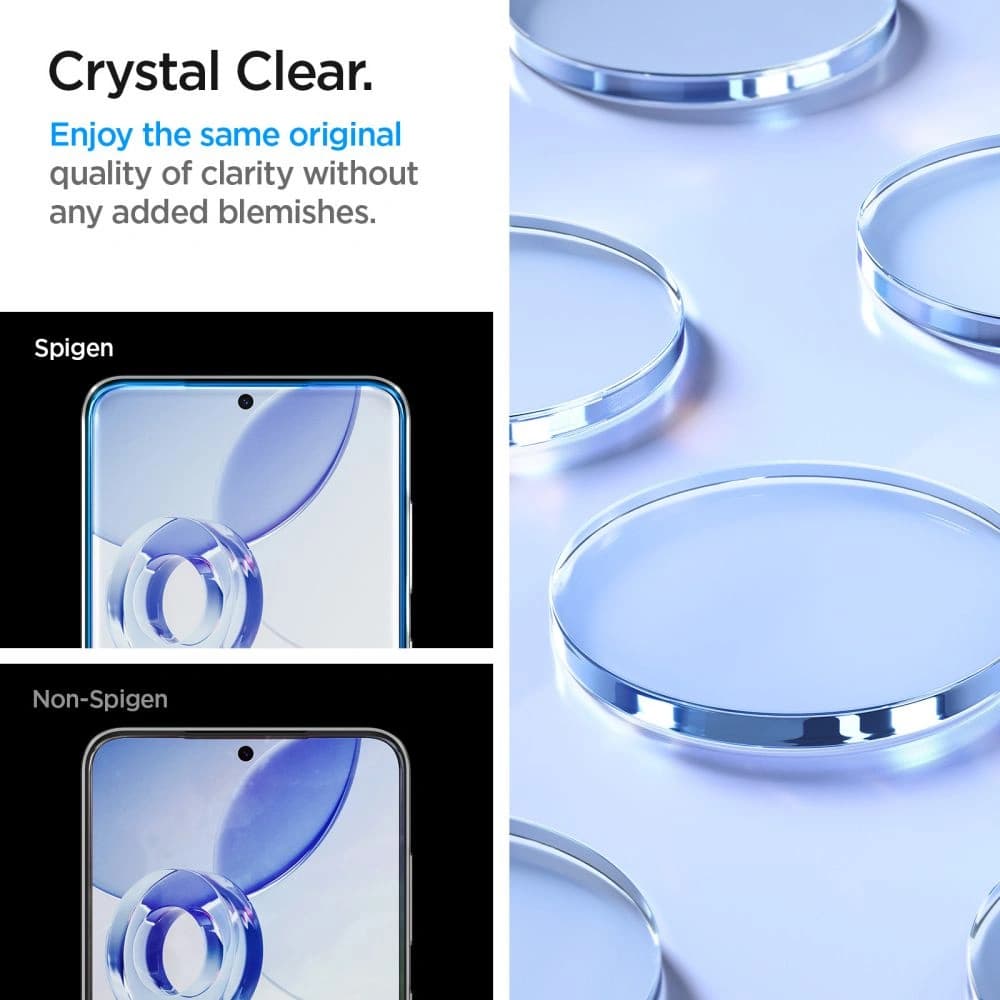 Gehärtetes Glas Spigen GLAS.tR ez Fit Samsung Galaxy S24 Clear [2 PACK] - 12