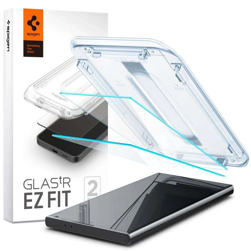 Gehärtetes Glas Spigen GLAS.tR ez Fit Samsung Galaxy S24 Ultra Clear [2 PACK] - 1
