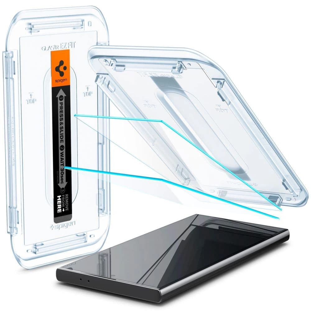 Gehärtetes Glas Spigen GLAS.tR ez Fit Samsung Galaxy S24 Ultra Clear [2 PACK] - 2