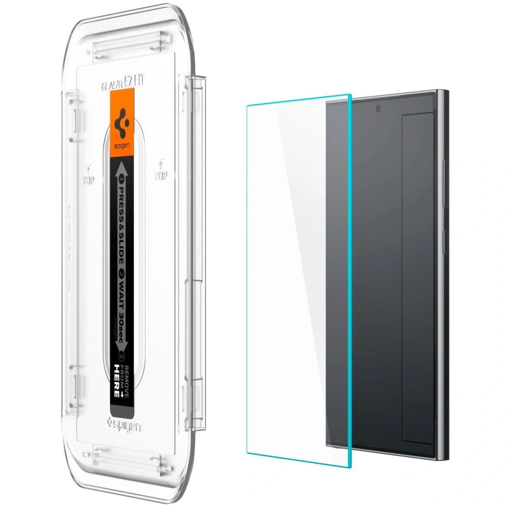 Gehärtetes Glas Spigen GLAS.tR ez Fit Samsung Galaxy S24 Ultra Clear [2 PACK] - 7