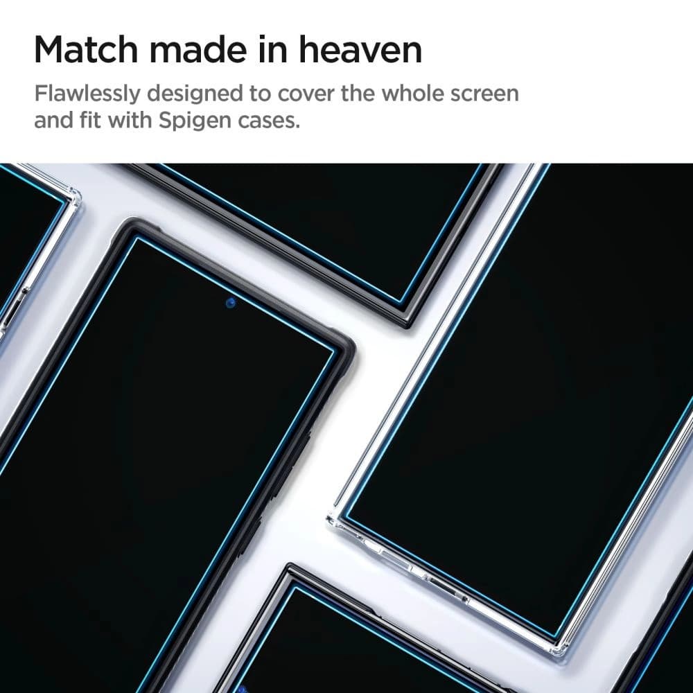 Gehärtetes Glas Spigen GLAS.tR ez Fit Samsung Galaxy S24 Ultra Clear [2 PACK] - 10