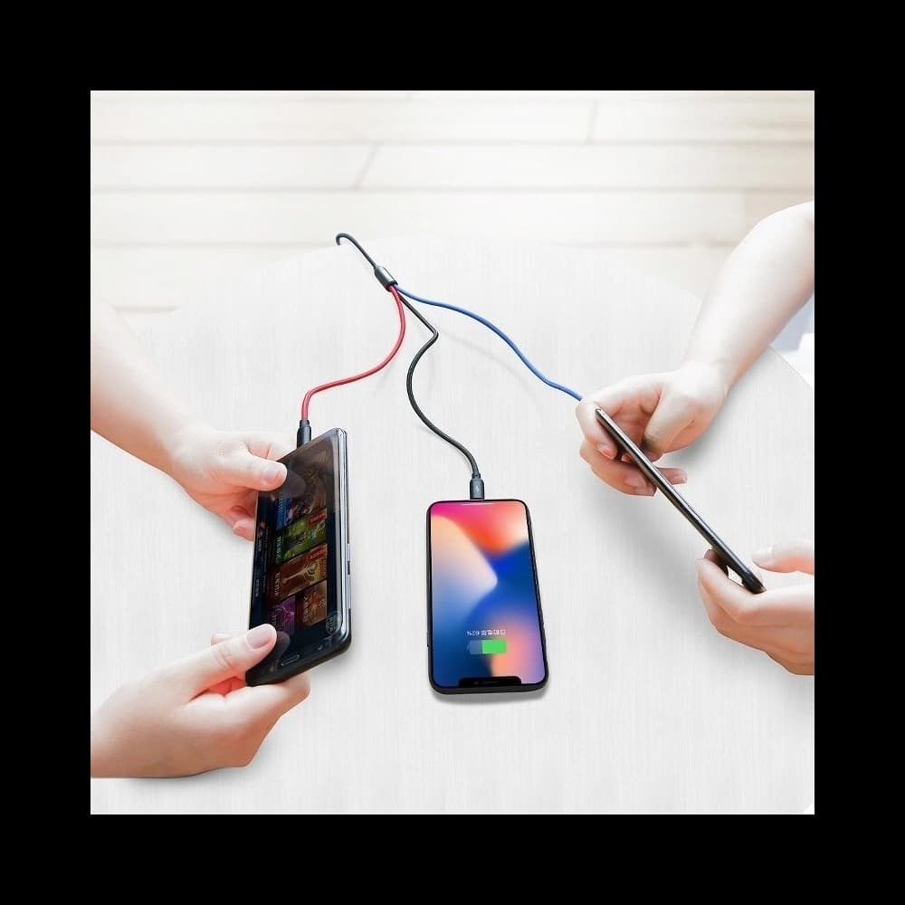 Baseus USB-Kabel 3in1 USB-C / Lightning / Micro 3A 1,2m (schwarz) - 11