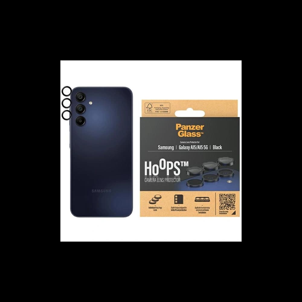 Objektivglas für die PanzerGlass Hoops Kamera Samsung Galaxy A15 4G / A15 5G schwarz/black - 1