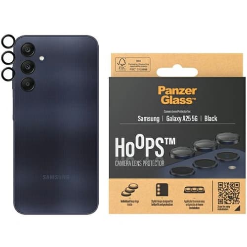 Glas für die Kameraobjektiv PanzerGlass Hoops Kamera Samsung Galaxy A25 5G schwarz/black