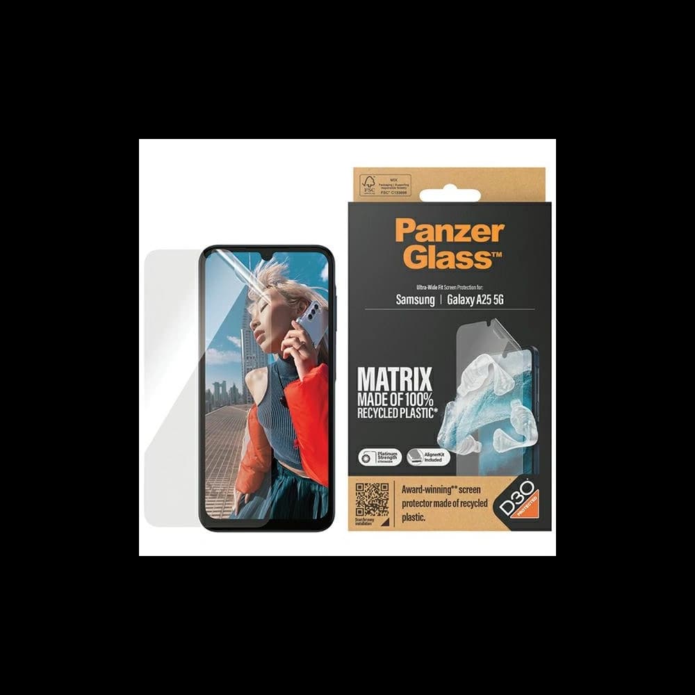 Gehärtetes Glas PanzerGlass Ultra-Wide Fit Samsung Galaxy A25 5G D3O Bildschirmschutz - 1