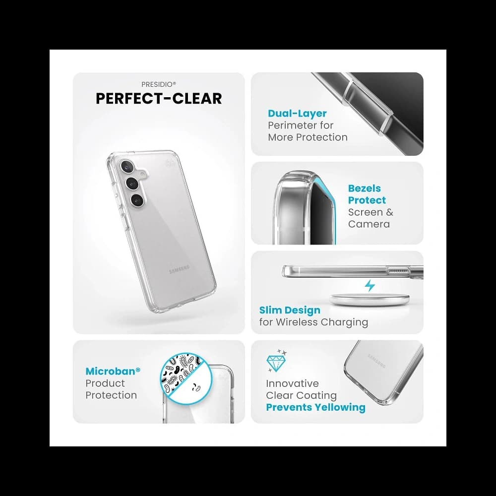 Speck Presidio Perfect-Clear Samsung Galaxy S24 clear/clear - 7