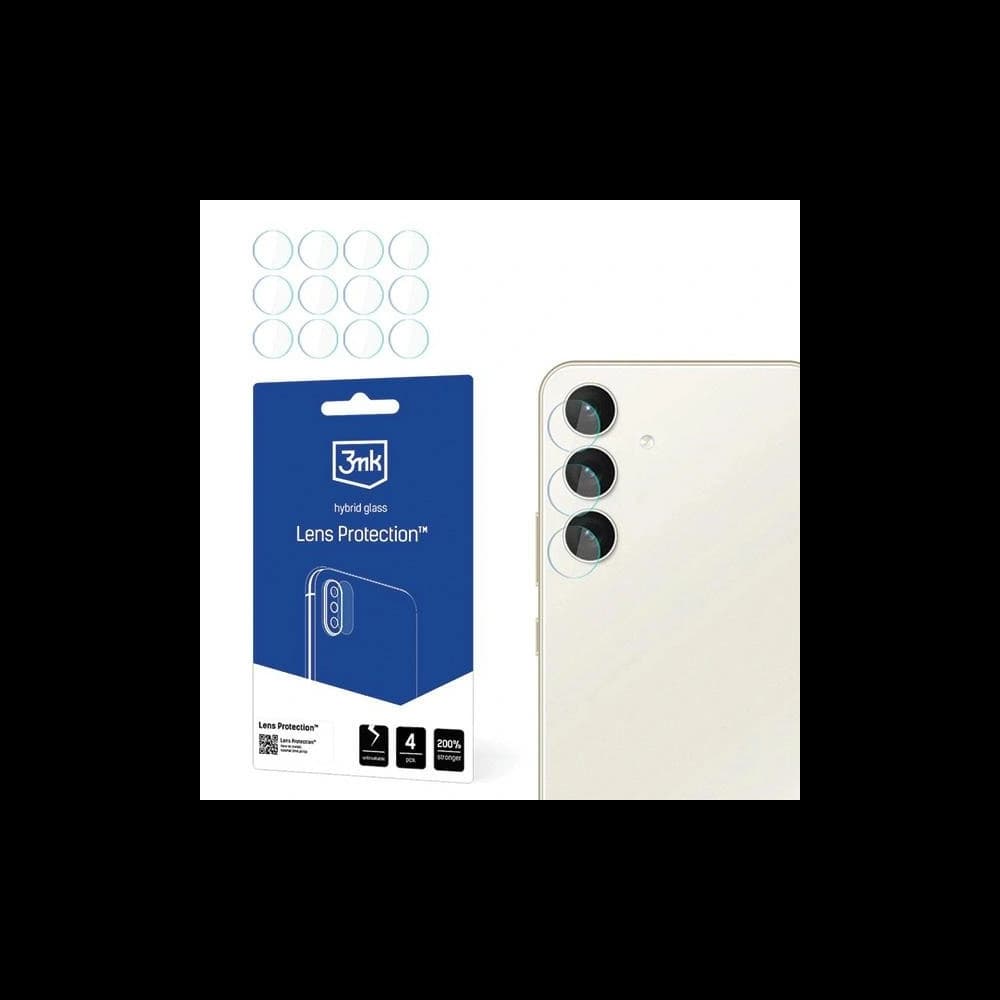 Hybridglas für die Kameraobjektiv 3MK Lens Protect Samsung Galaxy S24 [4 PACK] - 1