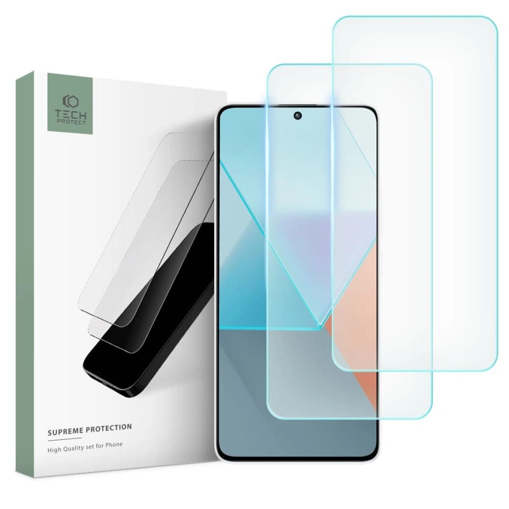 Tech-Protect Supreme Set Xiaomi Redmi Note 13 / 13 Pro / 4G / 5G Clear [2 PACK] - 1