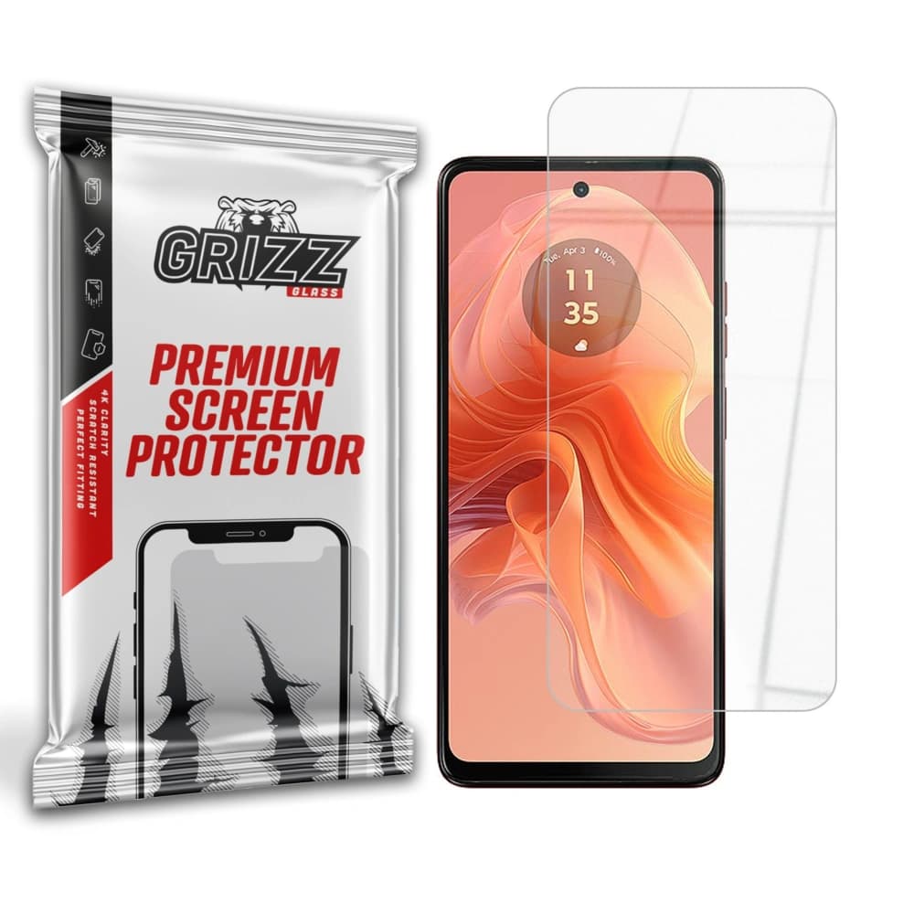 Hybriertes Glas GrizzGlass HybridGlass für Motorola Moto G04 - 1