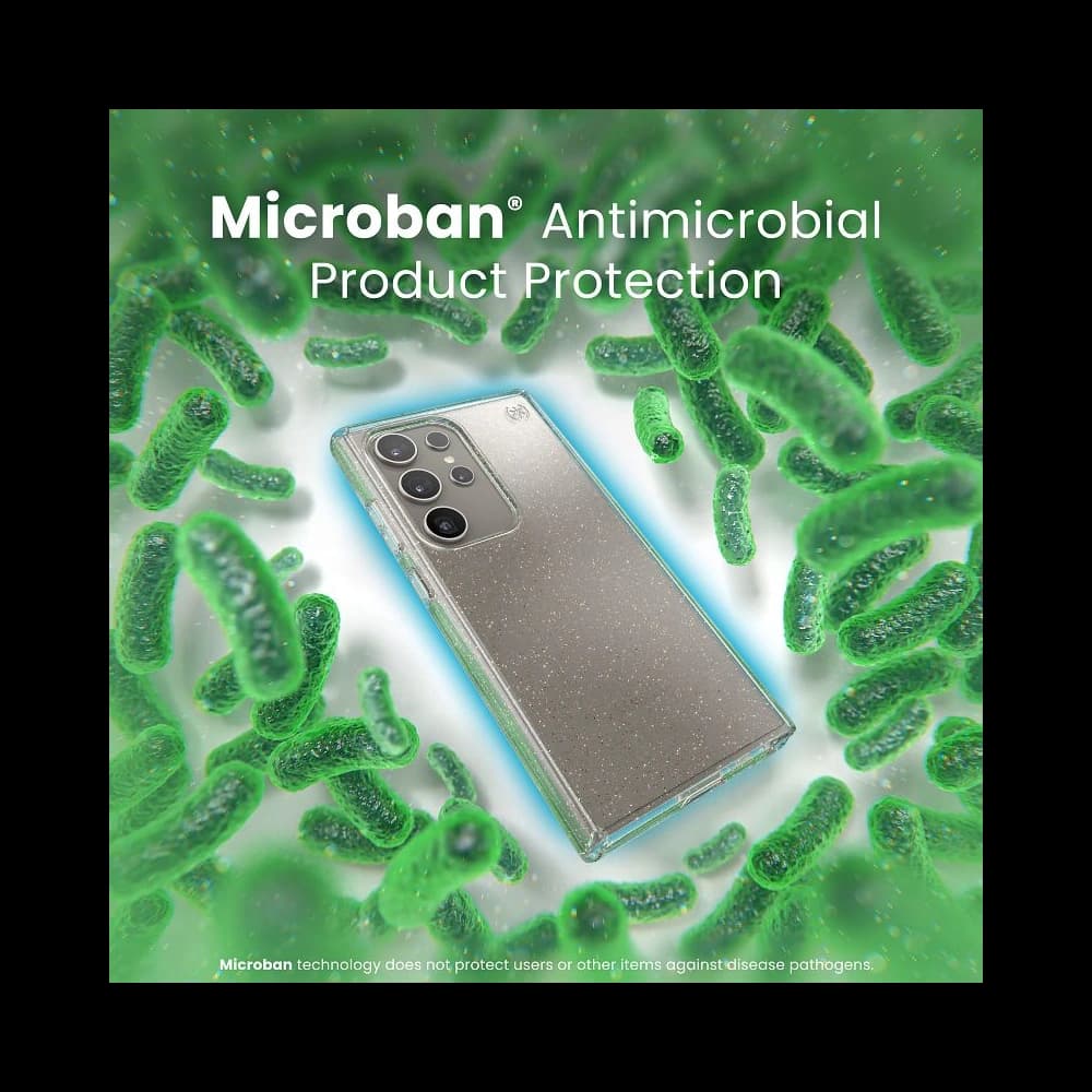 Case Speck Presidio Lux Glitter Samsung Galaxy S24 Ultra klar/gold Glitzer - 4