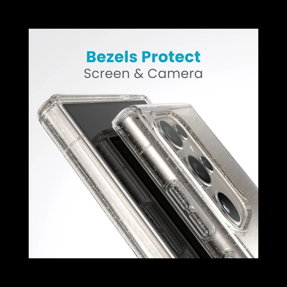 Case Speck Presidio Lux Glitter Samsung Galaxy S24 Ultra klar/gold Glitzer - 5