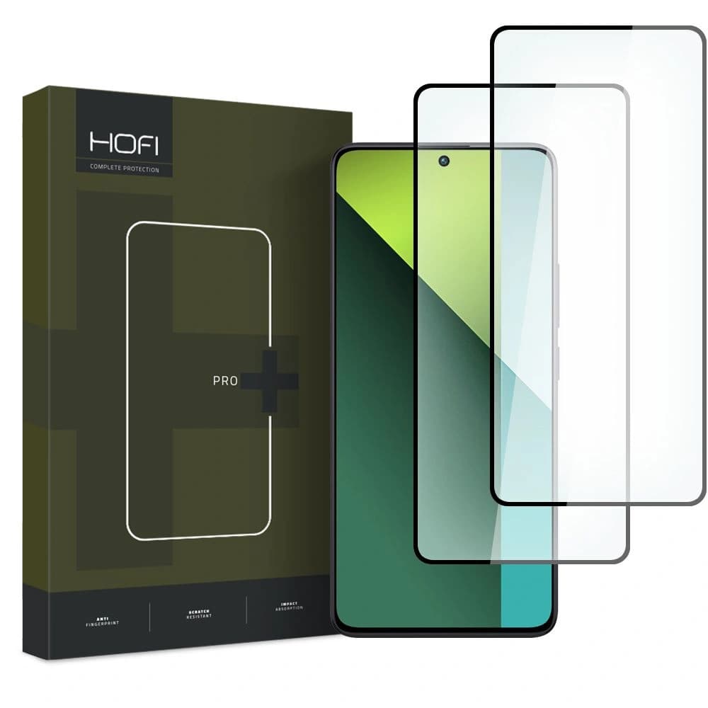 Hofi Glass Pro+ Xiaomi Redmi Note 13 5G / 13 Pro 4G / 5G Black [2 PACK] - 1